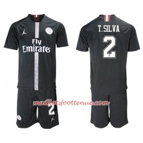 Maillot/Tenue Paris Saint Germain T.Silva 2 Jodan Noir Enfant Troisieme 2018/2019
